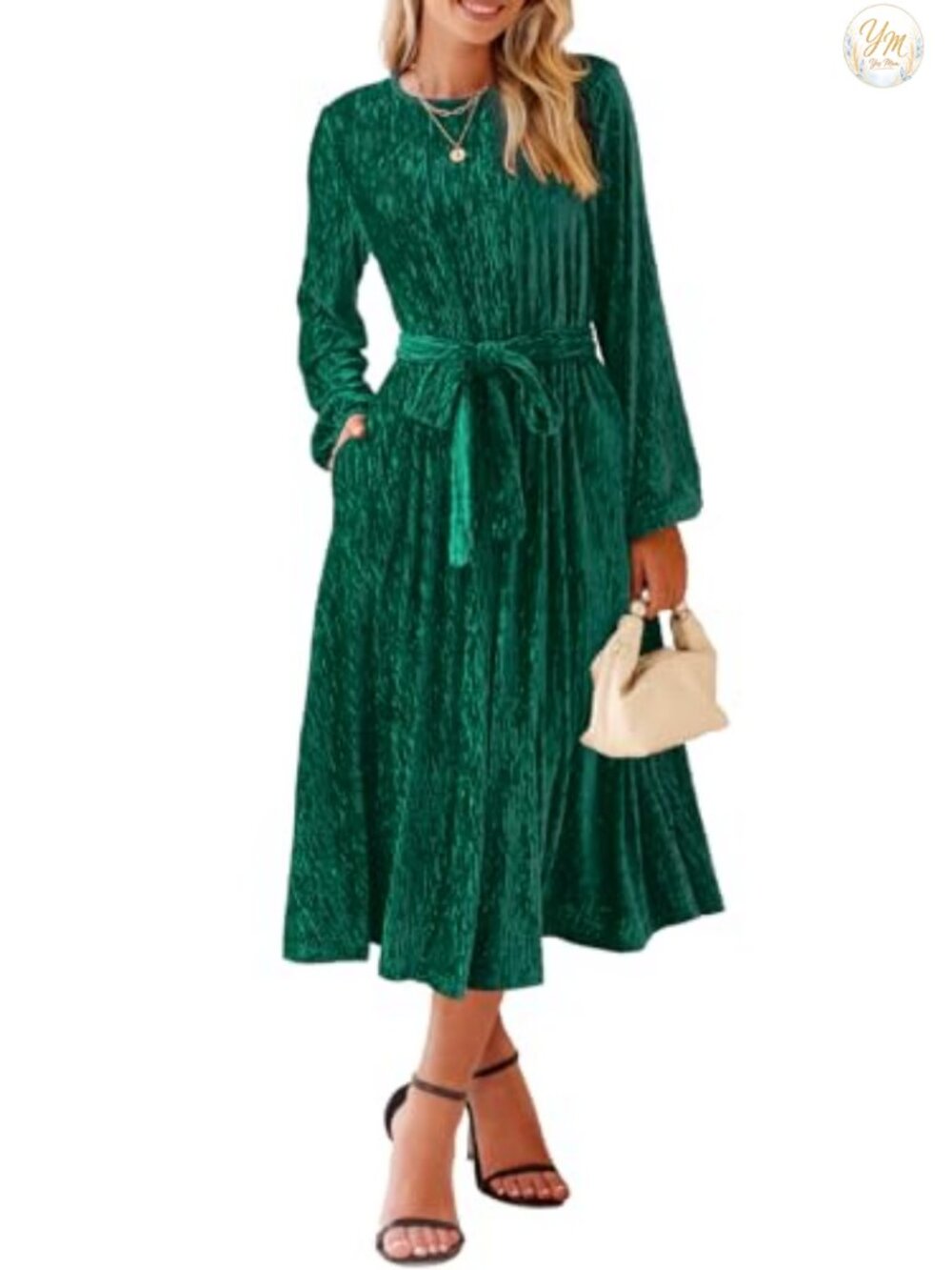 Velvet Long Sleeve High Waist A-Line Mini Dress Semi Formal Cocktail